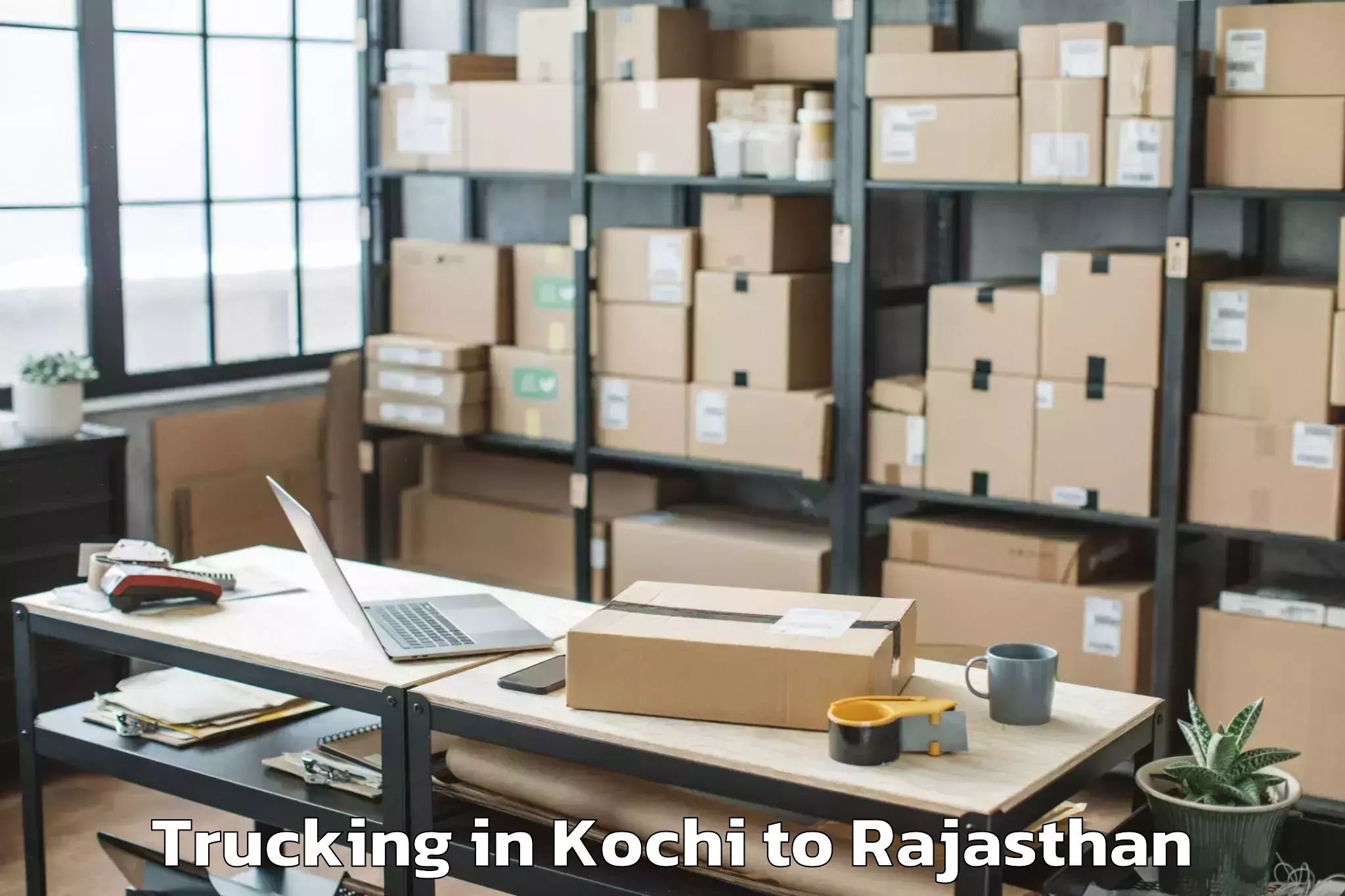 Easy Kochi to Jk Lakshmipat University Jaipu Trucking Booking